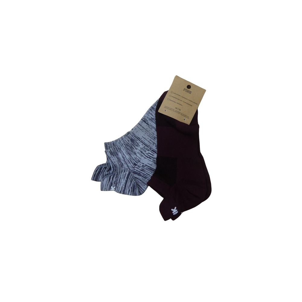 PINK Socks Womens OS Purple Grey NEW 2-Pack Low Show Arch Support Athletic